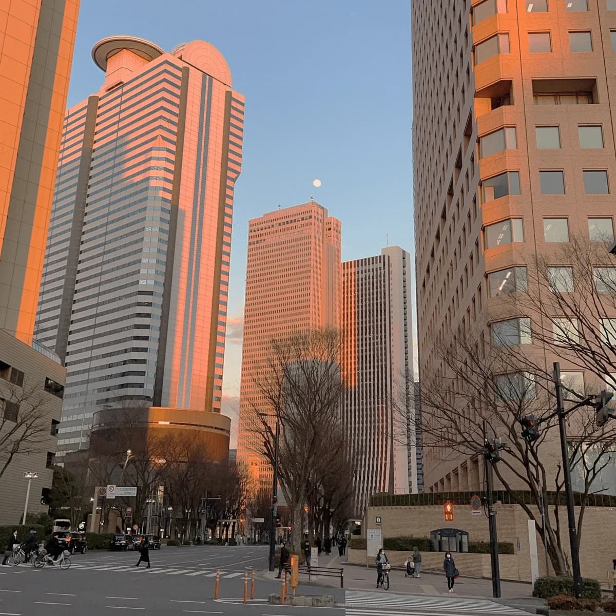 友達と夕方に新宿周りを散歩した時の写真